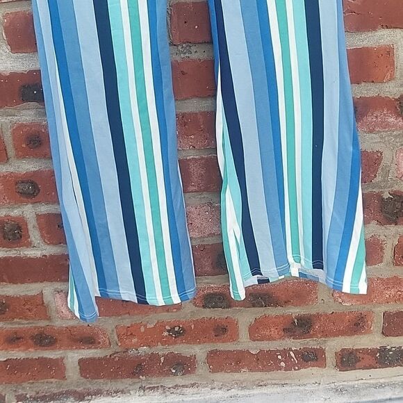 Blue and green stripped pants - Picture 3 of 4